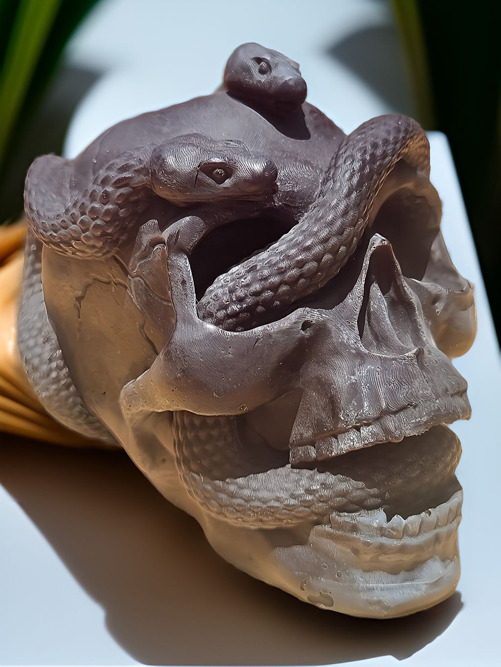 Skull and Serpents Candle