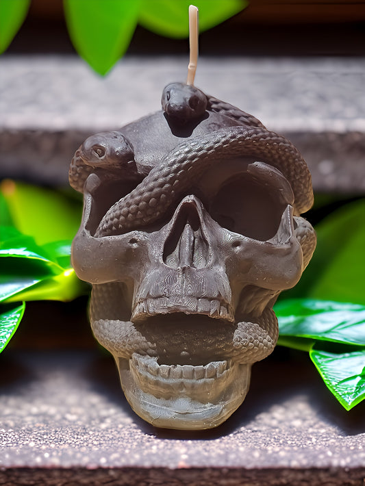 Skull and Serpents Candle